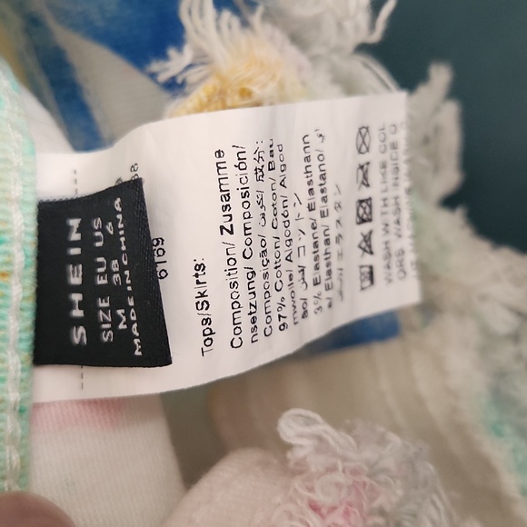 SHEIN Stars Denim Bustier Top and Mini Skirt Set - Picture 15 of 16